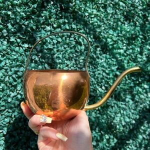 Vintage copper watering can, copper home decor, houseplant watering can